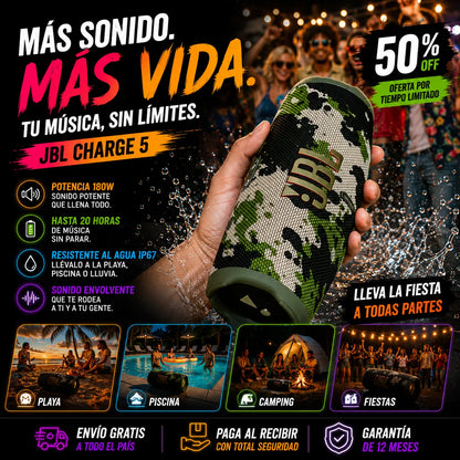 Parlante JBL Charge 5: Sonido Superior 🎶